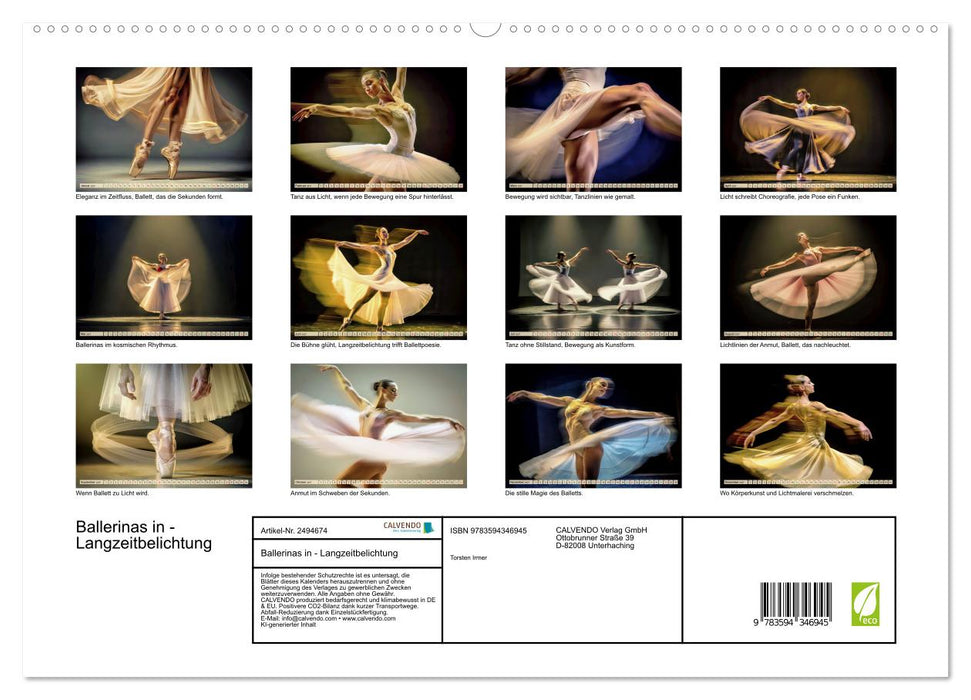 Ballerinas in - Langzeitbelichtung (CALVENDO Premium Wandkalender 2027)