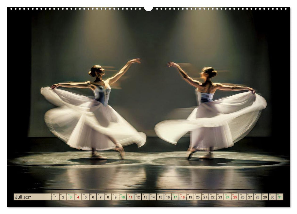 Ballerinas in - Langzeitbelichtung (CALVENDO Premium Wandkalender 2027)