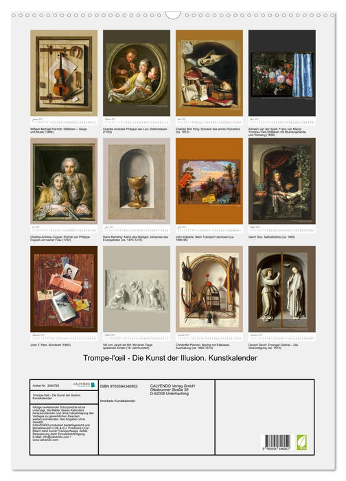 Trompe-l'œil - Die Kunst der Illusion. Kunstkalender (CALVENDO Wandkalender 2027)