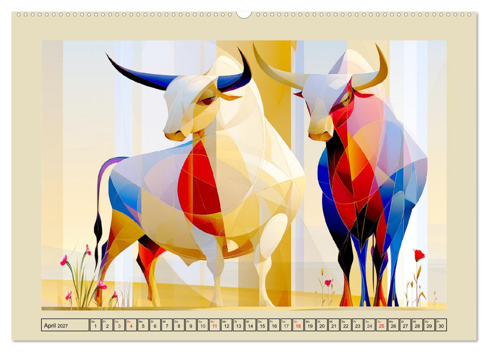 Moderne Tierkunst. Bauernhoftiere zwischen Form und Fantasie (CALVENDO Premium Wandkalender 2027)