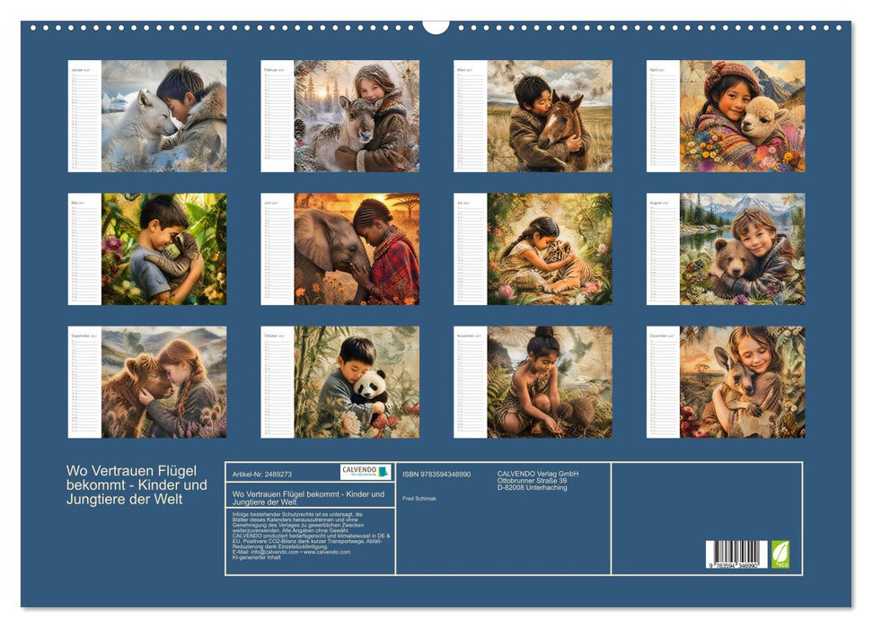 Wo Vertrauen Flügel bekommt - Kinder und Jungtiere der Welt (CALVENDO Wandkalender 2027)