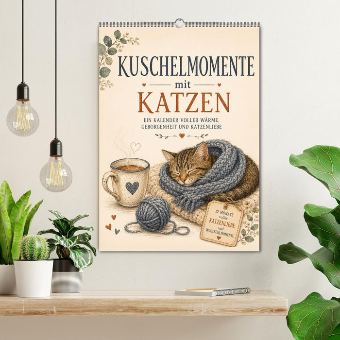 Kuschelmomente mit Katzen (CALVENDO Wandkalender 2027)