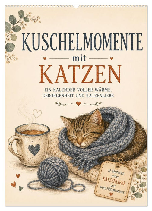 Kuschelmomente mit Katzen (CALVENDO Wandkalender 2027)