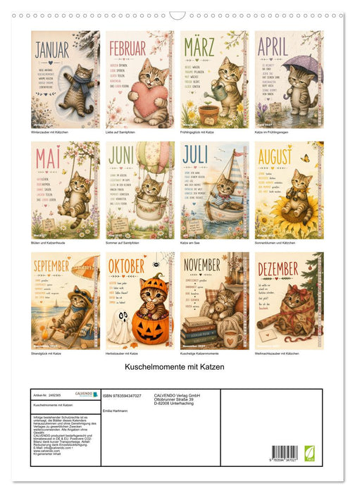 Kuschelmomente mit Katzen (CALVENDO Wandkalender 2027)