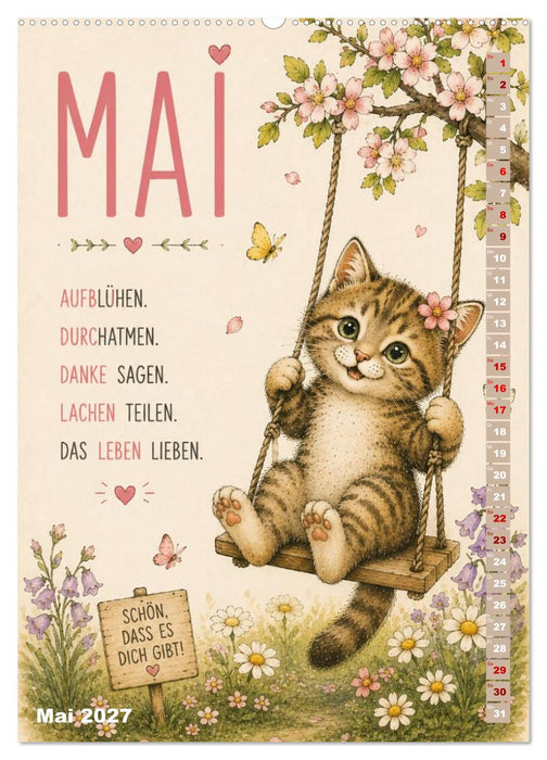 Kuschelmomente mit Katzen (CALVENDO Wandkalender 2027)