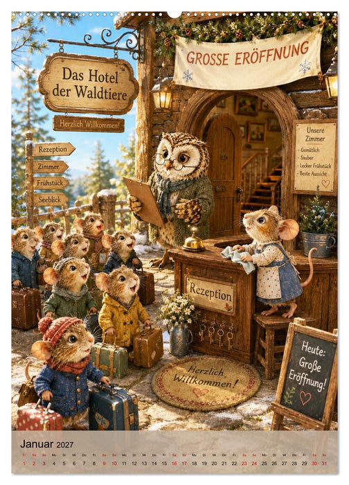 Hotel der Waldtiere (CALVENDO Wandkalender 2027)