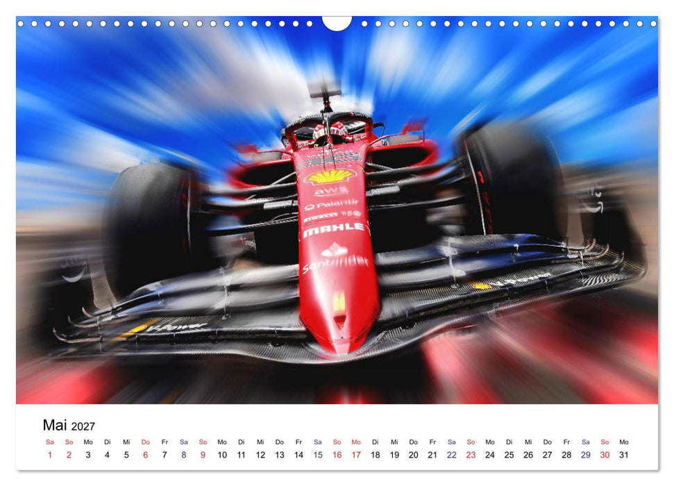 Vollgas im Monoposto - Digital Arts rund um die Formel 1 (CALVENDO Wandkalender 2027)