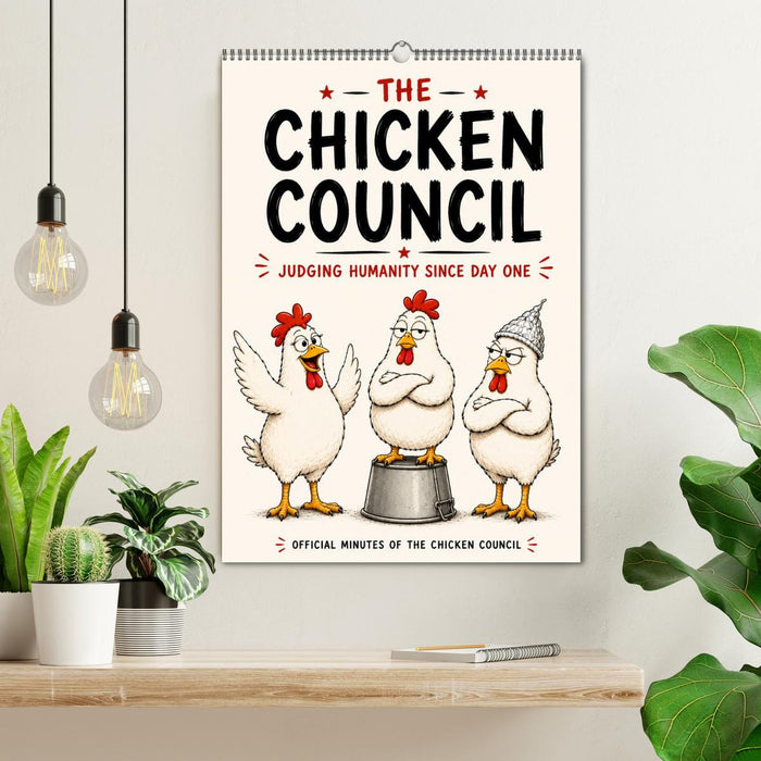 The Chicken Council Judging humanity since day one (CALVENDO Monthly Calendar 2027)
