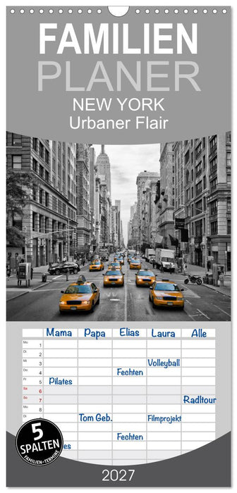 NEW YORK Urbaner Flair (CALVENDO Familienplaner 2027)
