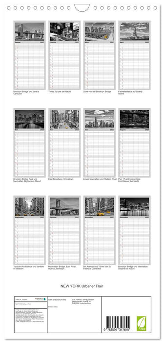 NEW YORK Urbaner Flair (CALVENDO Familienplaner 2027)