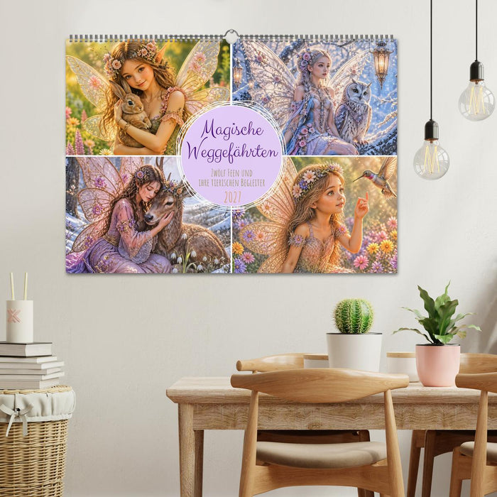 Magische Weggefährten - Zwölf Feen und ihre tierischen Begleiter (CALVENDO Wandkalender 2027)