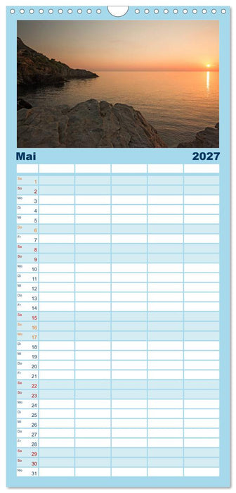 Mallorca - Traumhafte Balearen Insel (CALVENDO Familienplaner 2027)