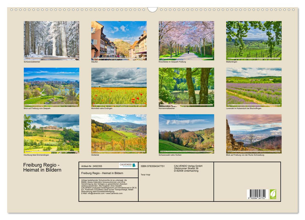 Freiburg Regio - Heimat in Bildern (CALVENDO Wandkalender 2027)