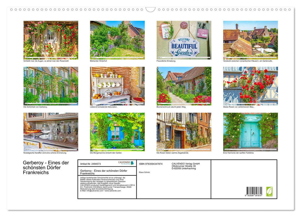 Gerberoy - Eines der schönsten Dörfer Frankreichs (CALVENDO Wandkalender 2027)