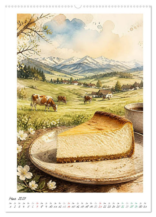 Deutsche Nachspeisen - Gemalte Gaumenfreuden (CALVENDO Premium Wandkalender 2027)