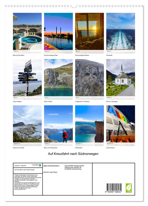 Auf Kreuzfahrt nach Südnorwegen (CALVENDO Premium Wandkalender 2027)
