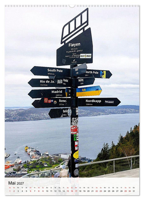 Auf Kreuzfahrt nach Südnorwegen (CALVENDO Premium Wandkalender 2027)