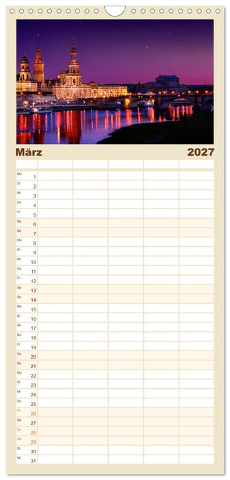 Barockstadt Dresden (CALVENDO Familienplaner 2027)