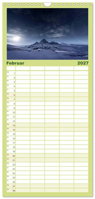 Bezaubernde Landschaften (CALVENDO Familienplaner 2027)