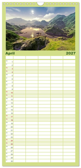 Bezaubernde Landschaften (CALVENDO Familienplaner 2027)