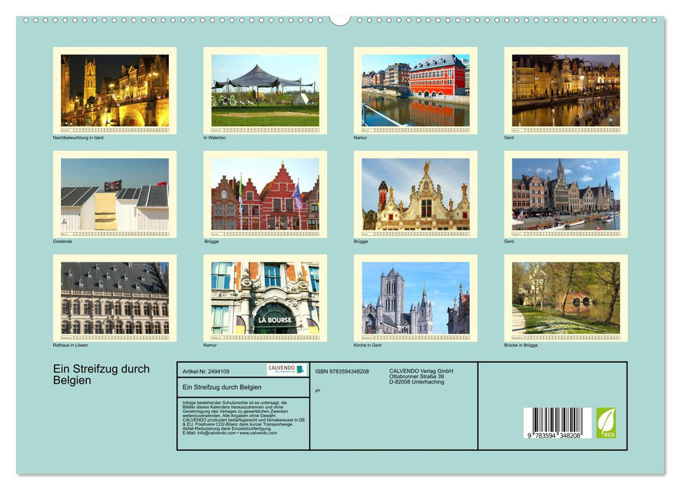Ein Streifzug durch Belgien (CALVENDO Premium Wandkalender 2027)