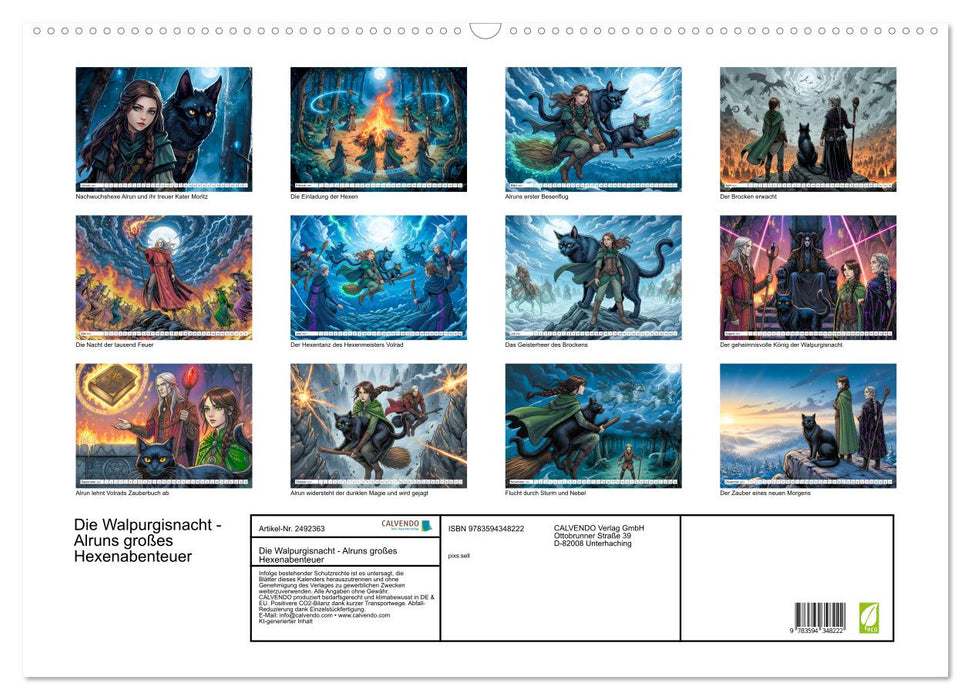 Die Walpurgisnacht - Alruns großes Hexenabenteuer (CALVENDO Wandkalender 2027)