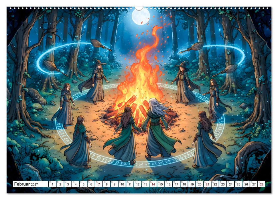Die Walpurgisnacht - Alruns großes Hexenabenteuer (CALVENDO Wandkalender 2027)
