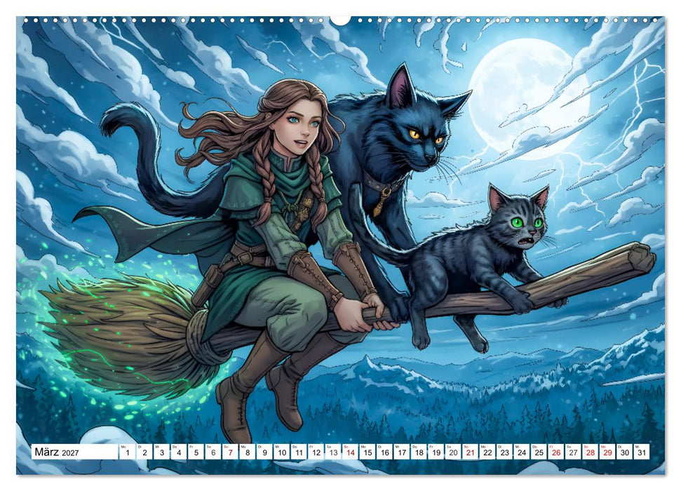 Die Walpurgisnacht - Alruns großes Hexenabenteuer (CALVENDO Wandkalender 2027)