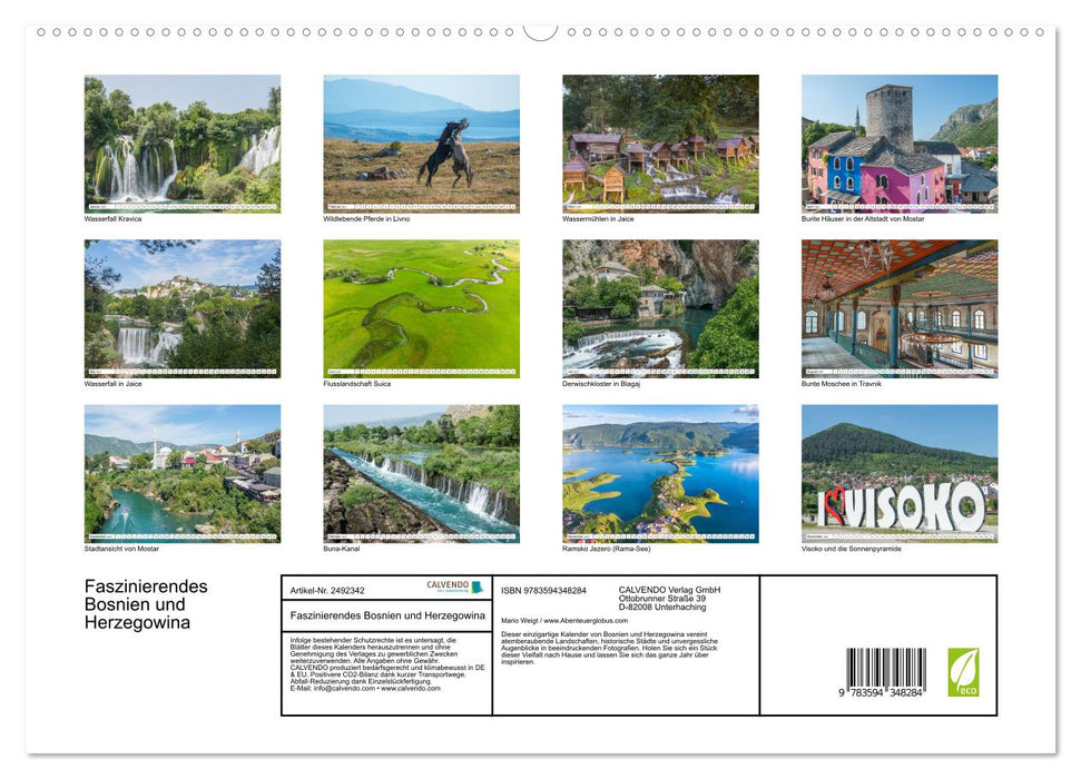 Faszinierendes Bosnien und Herzegowina (CALVENDO Premium Wandkalender 2027)