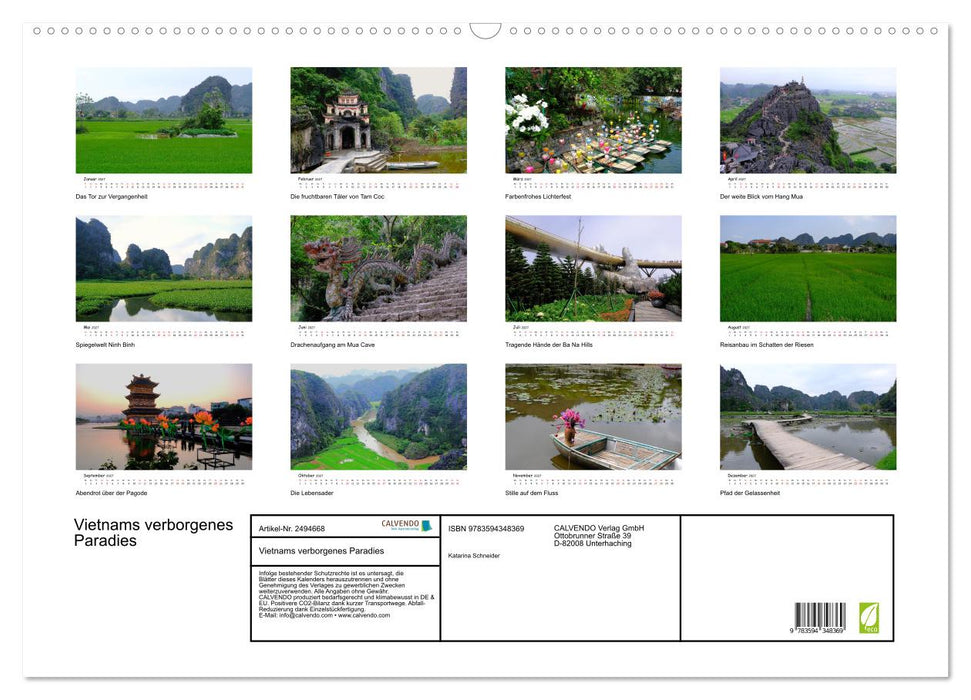Vietnams verborgenes Paradies (CALVENDO Wandkalender 2027)