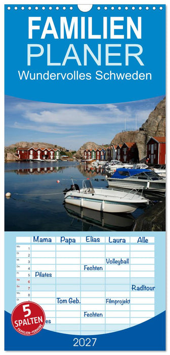 Wundervolles Schweden (CALVENDO Familienplaner 2027)