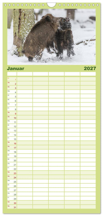 Emotionale Momente: Wild und Jagd. (CALVENDO Familienplaner 2027)