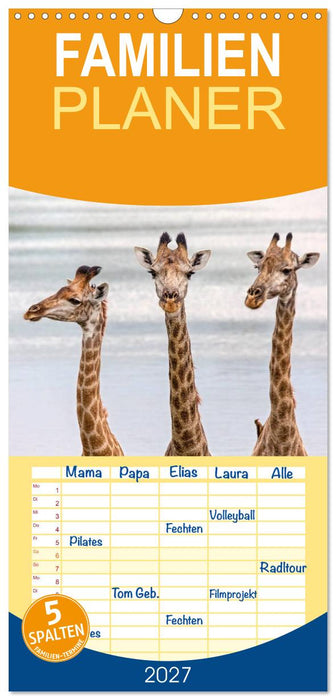 Afrikas Tierwelt: Giraffen (CALVENDO Familienplaner 2027)