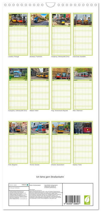 Ich fahre gern Straßenbahn (CALVENDO Familienplaner 2027)