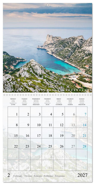 Calanques Coins de Paradis (CALVENDO Calendrier mensuel 2027)