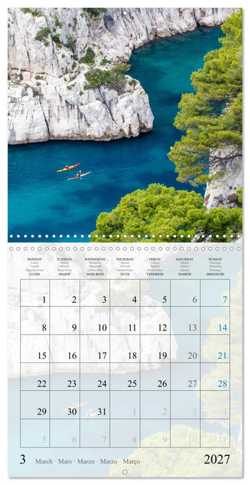 Calanques Coins de Paradis (CALVENDO Calendrier mensuel 2027)