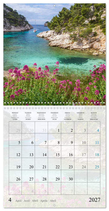 Calanques Coins de Paradis (CALVENDO Calendrier mensuel 2027)