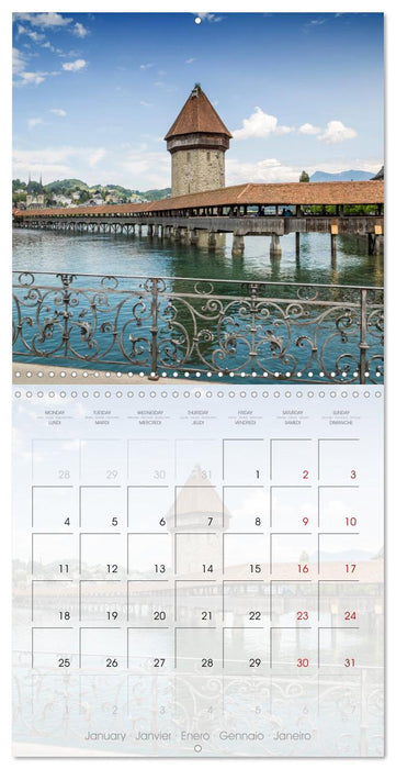 LUCERNE Lovely Switzerland (CALVENDO Monthly Calendar 2027)