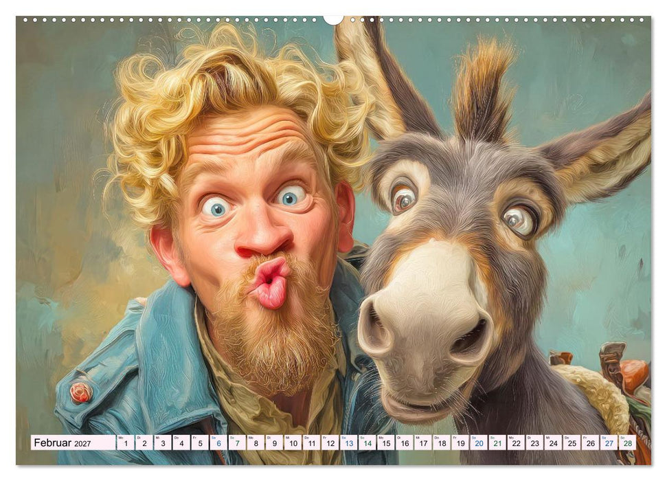 Heissgeliebte tierische Freunde - Humorvolle Cartoons (CALVENDO Premium Wandkalender 2027)