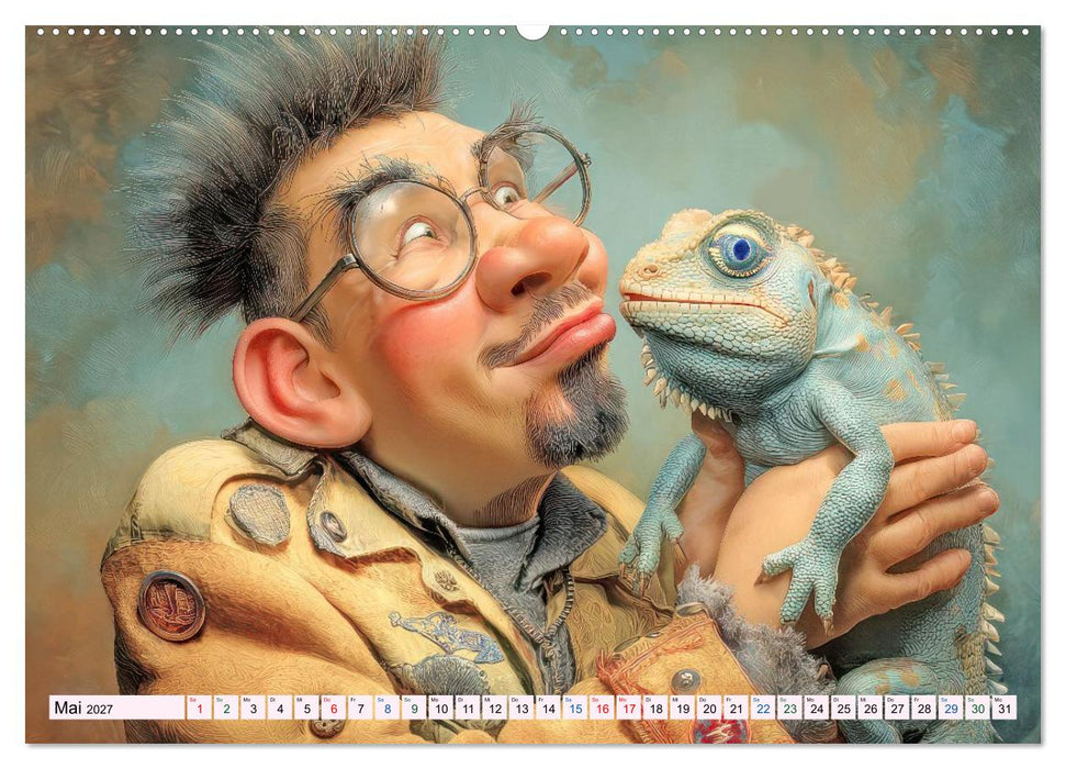 Heissgeliebte tierische Freunde - Humorvolle Cartoons (CALVENDO Premium Wandkalender 2027)