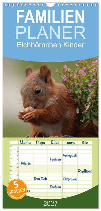 Eichhörnchen Kinder (CALVENDO Familienplaner 2027)