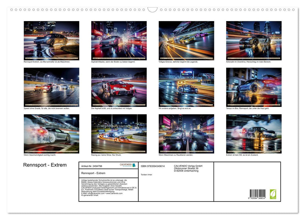 Rennsport - Extrem (CALVENDO Wandkalender 2027)