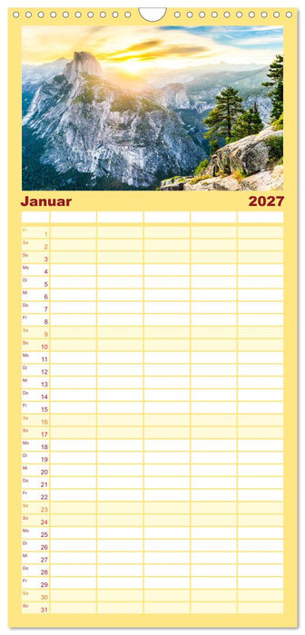 Atemberaubendes Amerika - Die schönsten Nationalparks im Westen der USA (CALVENDO Familienplaner 2027)