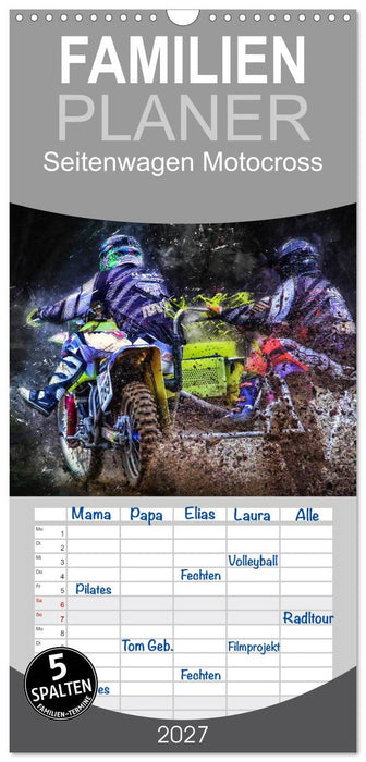 Seitenwagen Motocross (CALVENDO Familienplaner 2027)