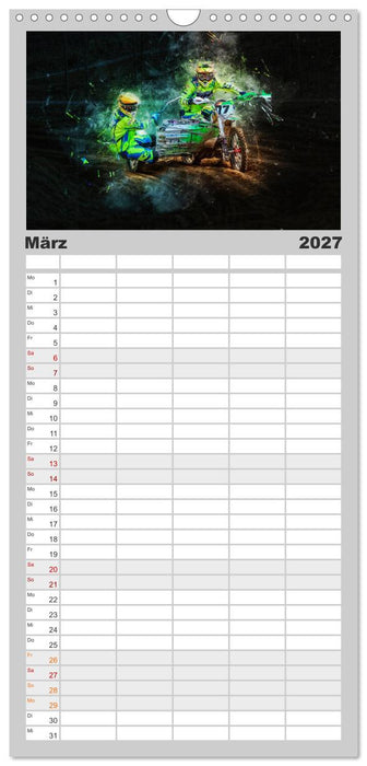 Seitenwagen Motocross (CALVENDO Familienplaner 2027)