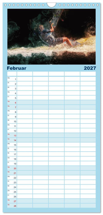 Kitesurfen extrem cool (CALVENDO Familienplaner 2027)