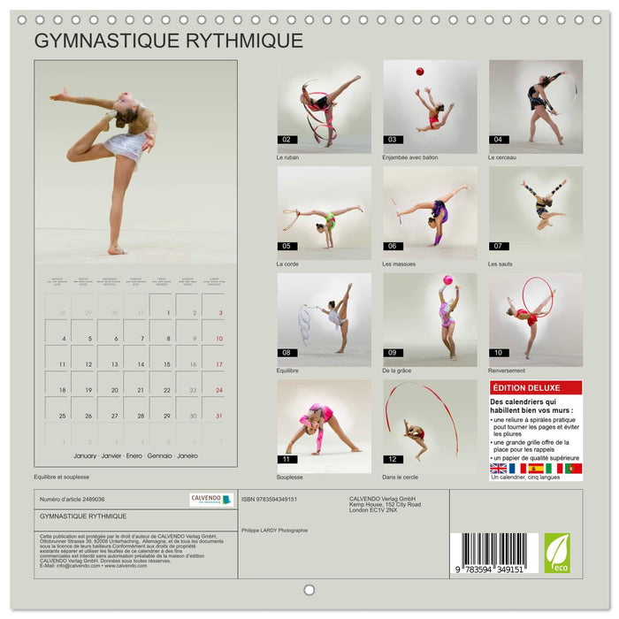 GYMNASTIQUE RYTHMIQUE (CALVENDO Calendrier mensuel 2027)