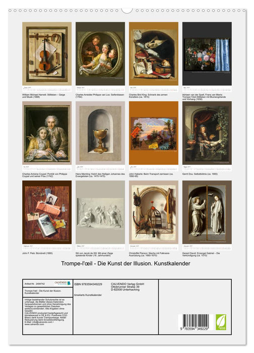 Trompe-l'œil - Die Kunst der Illusion. Kunstkalender (CALVENDO Premium Wandkalender 2027)