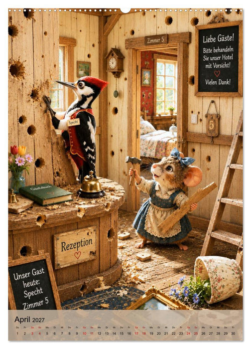Hotel der Waldtiere (CALVENDO Premium Wandkalender 2027)