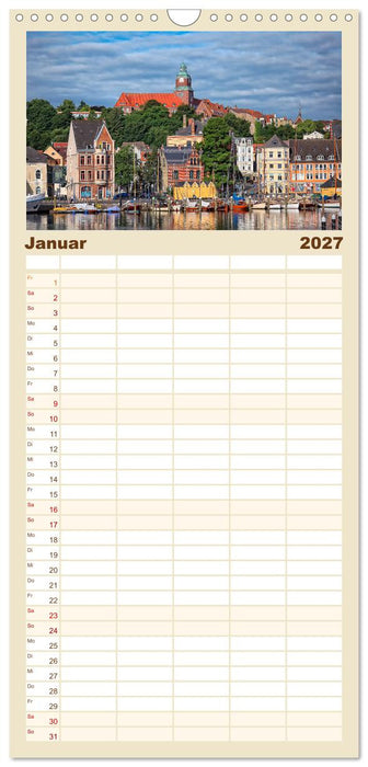 Bezauberndes Flensburg (CALVENDO Familienplaner 2027)